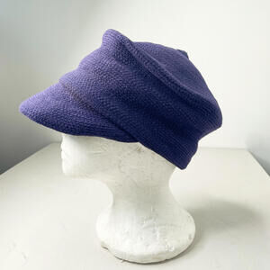 Jacques Le Corre Purple Knit Hat with Visor